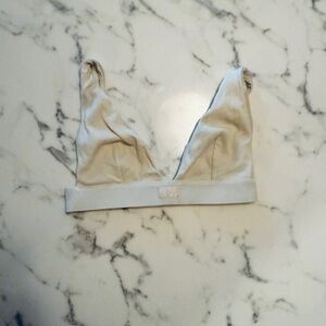 Skims Cotton Rib Plunge Bralette